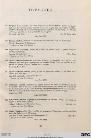 Diverses (Nr. 157-180)