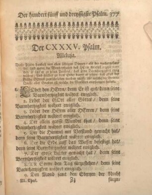 Der CXXXV. Psalm. Alleluja.