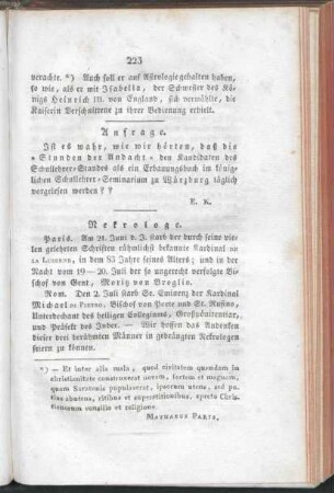 223 Anfrage