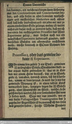 Processus 1. oder das gemeine bekannte [...] Experiment