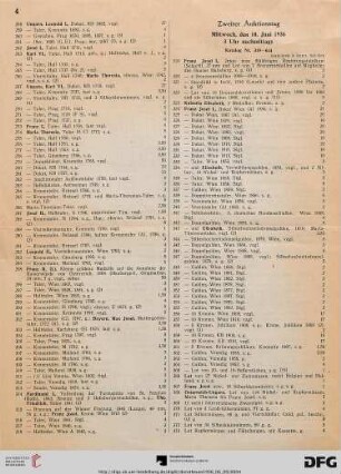 Zweiter Auktionstag: Mittwoch, den 10. Juni 1936, 3 Uhr nachmittags (Nr. 319-644)