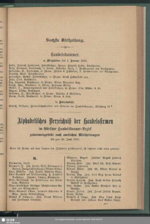 Handelsregister : Alphabetisches Verzeichniß der Handelsfirmen im Görlitzer Handelskammer-Bezirk, zusammengestellt nach amtlichen Mittheilungen