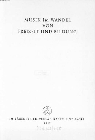 Musik im Wandel von Freizeit und Bildung