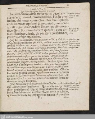 Differentia II. Qui disideretur titulus singularis in Mutuo?