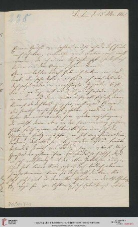 Briefwechsel Theodor Mommsen und Marie Mommsen geb. Reimer: Brief von Marie Mommsen an Theodor Mommsen