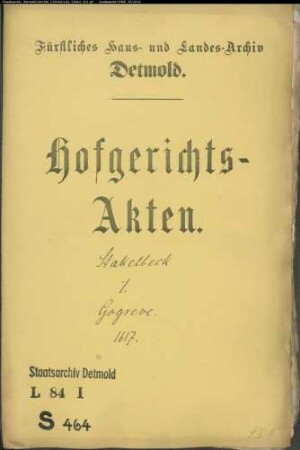 Stakelbeck, Georg gegen Johann Gogreve zu Minden - Schuldforderung