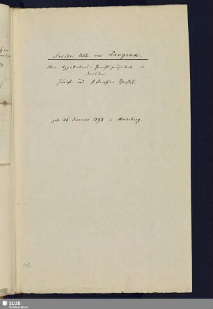 Nr. 12. Langenn, Friedrich Albert von