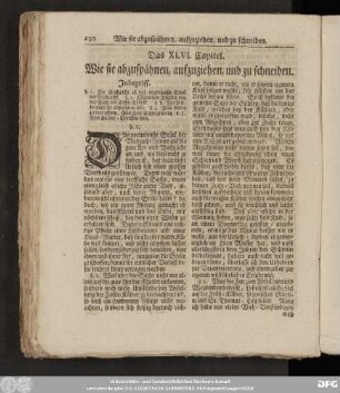 Das XLVI. Capitel. Wie sie abzuspähnen, aufzuziehen, und zu schneiden.