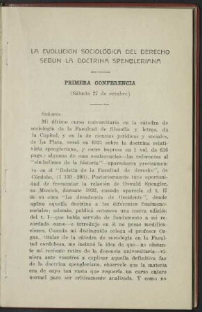 Primera conferencia (Sábado 27 de octubre)
