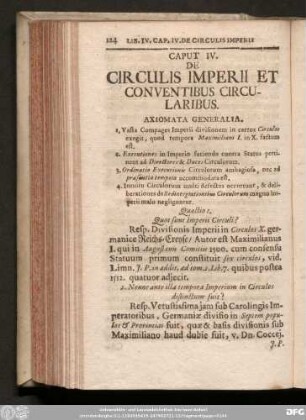 Caput IV. De Circulis Imperii Et Conventibus Circularibus.