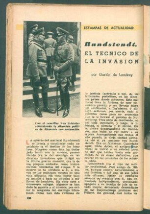 Rundstendt, el técnico de la invasión : Estampas de actualidad