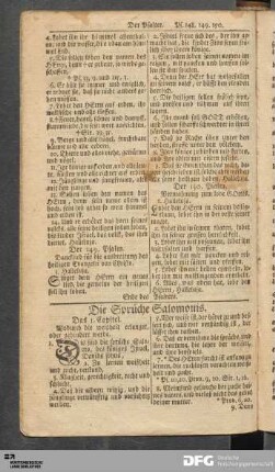Die Sprüche Salomonis.