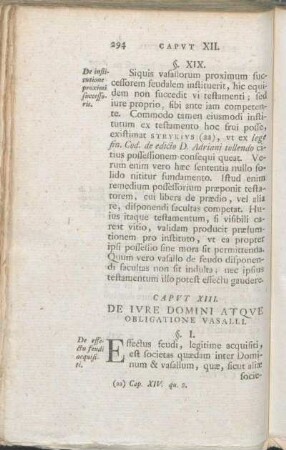 Capvt XIII. De Ivre Domini Atqve Obligatione Vasalli.