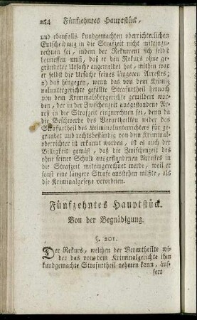 Fünfzehntes Hauptstück. Von der Begnädigung.
