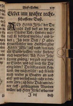 Gebet um wahre rechtschaffene Buß.