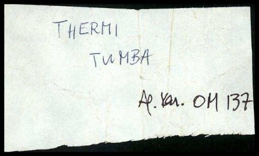 Fundzettel Thermi Tumba