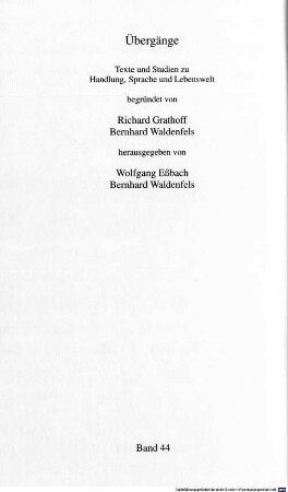 Grenzen der Intelligenz : die soziologische Theorie und das Rätsel der Intentionalität