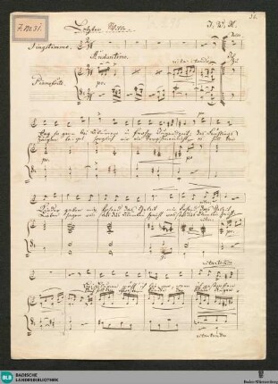 Letzter Wille - JWK Mus.Ms. 290 s : V, pf; a; StrK WoO 9.03/13