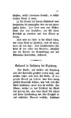 Endzweck in Ansehung der Erziehung