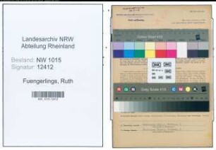 Entnazifizierung Ruth Fuengerlings , geb. 08.11.1922 (Kaufmaennische Angestellte)