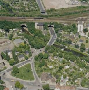 Bebauung zwischen Lübecker Straße und Eisenbahntrasse (Rangierbahnhof/Ablaufberg)