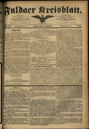 Ausgabe vom Montag, den 03. Dezember 1906.