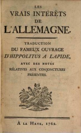 Les vrais intérêts de l'Allemagne, 1