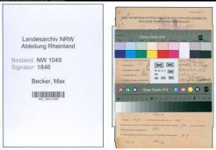 Entnazifizierung Max Becker , geb. 21.03.1888 (Stadtangestellter)