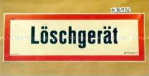 Schild: "Löschgerät"