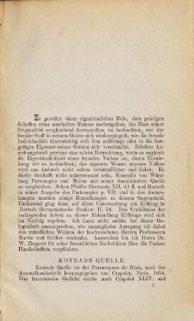 Der Partonopier Konrads von Würzburg und der Partonopeus de Blois