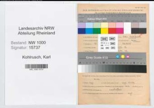 Entnazifizierung Karl Kohlrusch, geb. 28.12.1912 (Kaufmann)