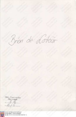 Brion de Latour, [Louis], Reiseschriftsteller