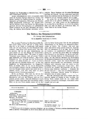 Zur Reform des Religionsunterrichts : ein Vortrag nebst Lehrplanskizze ; (Schluß)