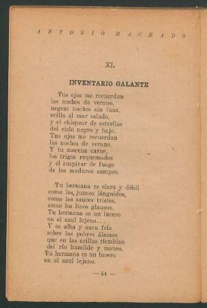 XL - Inventario galante