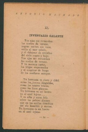 XL - Inventario galante