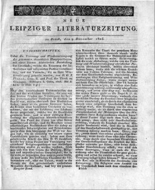 1803-12-09 : 70. Stück
