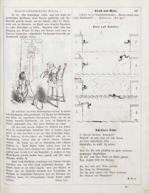 "Populär-wissenschaftlicher Vortrag des Dr. Sulphurius über Schule und Erziehung" "Hero und Leander"