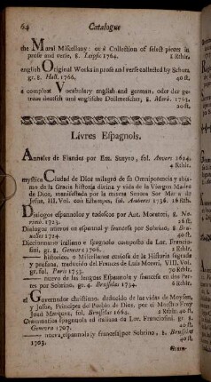 Livres Espagnols.