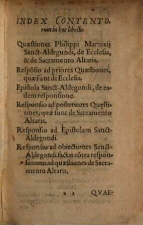 Michael. Baii ... Ad Qvaestiones Philippi Marnixij Sanct-Aldegondi De Ecclesia Christi, et Sacramento Altaris Responsio