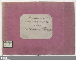 Beatus vir - Mus.4657-D-36 : V (4), Coro, org; G