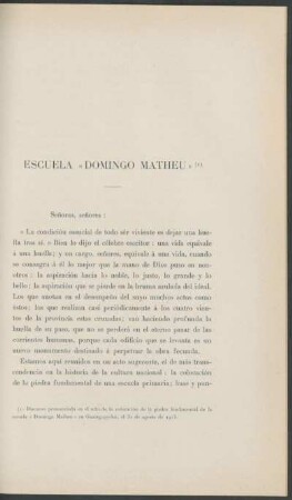 Escuela "Domingo Matheu"