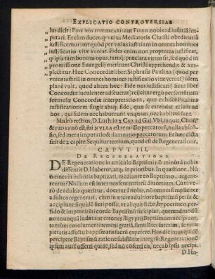 Caput III. De Regeneratione.