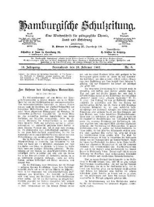 Zur Reform des biologischen Unterrichts