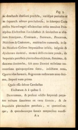 Qualis esse debeat Conductus Electorum & à quibus I.
