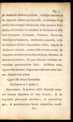 Qualis esse debeat Conductus Electorum & à quibus I.