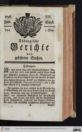 [XIX.-XXII. Stück] (May 1756)