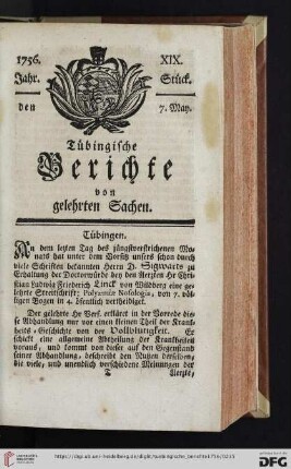 [XIX.-XXII. Stück] (May 1756)