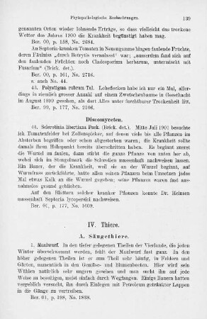 IV. Thiere.