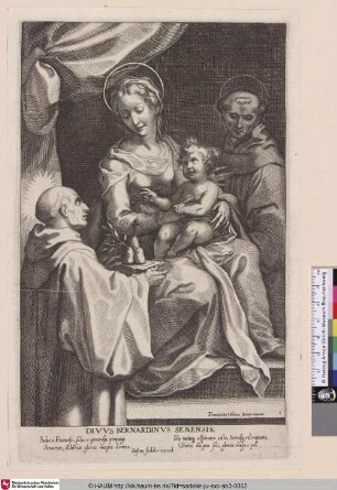 [Madonna mit dem Kinde, dem Hlg. Bernhard und einem Franziskaner]