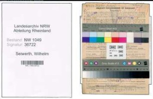 Entnazifizierung Wilhelm Seiwerth , geb. 09.05.1904 (Haendler)